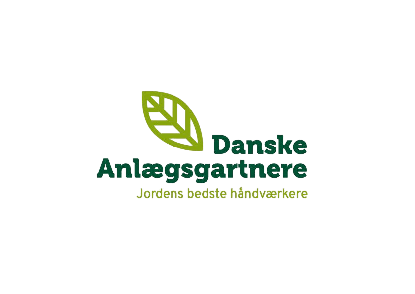 Logo for Danske Anlægsgartnere med grønt blad